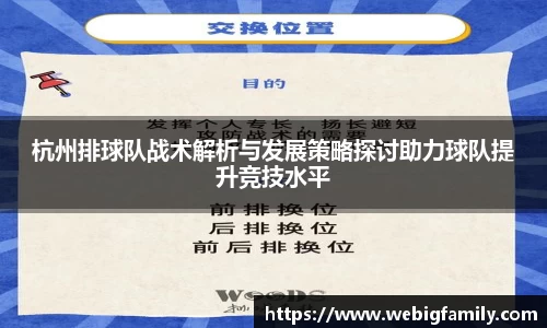 杭州排球队战术解析与发展策略探讨助力球队提升竞技水平